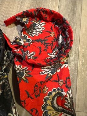 Red Floral Paisley Headband